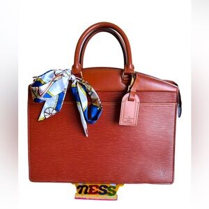 Vintage LOUIS VUITTON Epi Leather Riviera Women’s Tote Bag Hand Bag  Bown